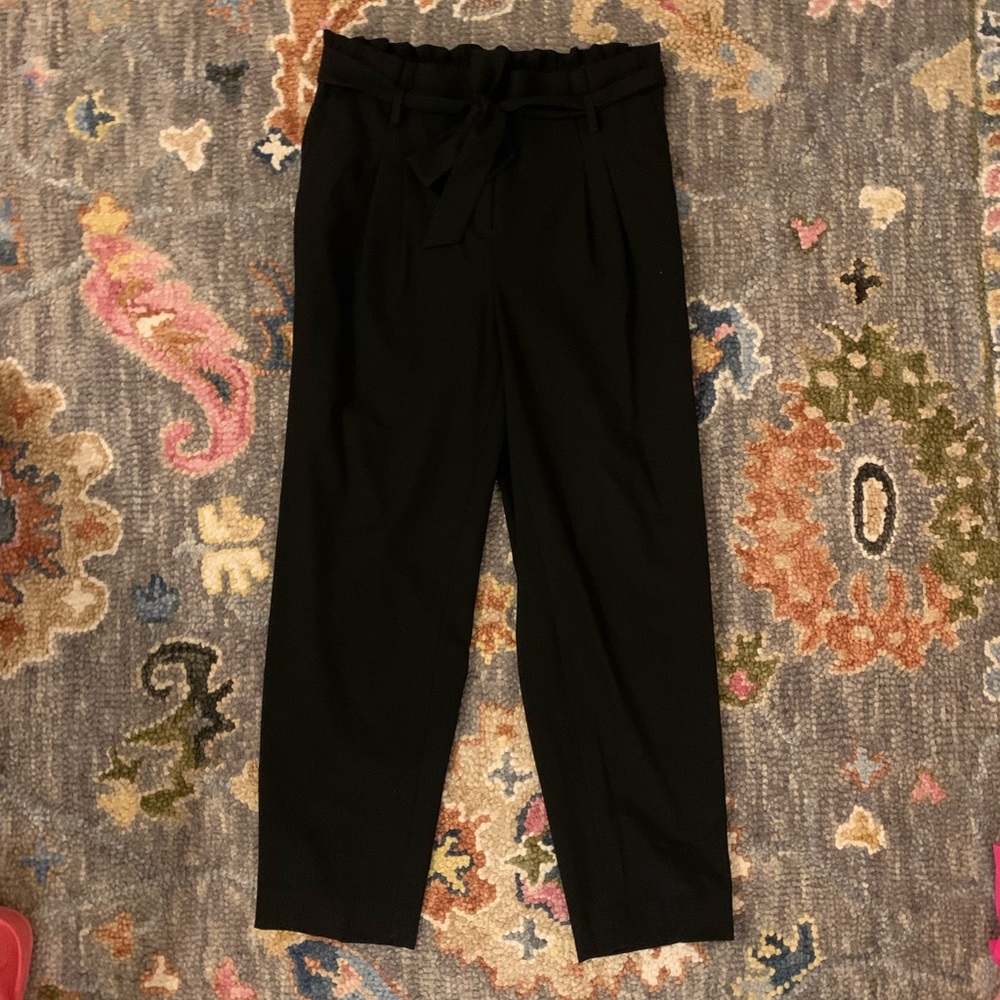 LOFT black paper bag dress pants size medium